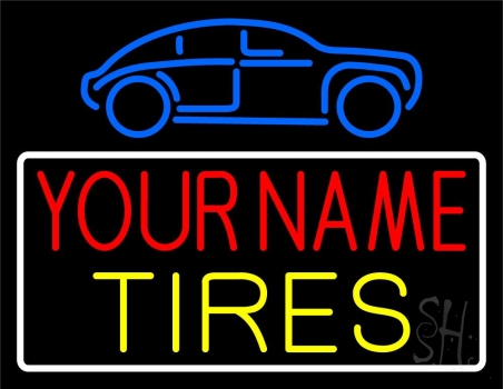 Custom Tires 1 Neon Sign