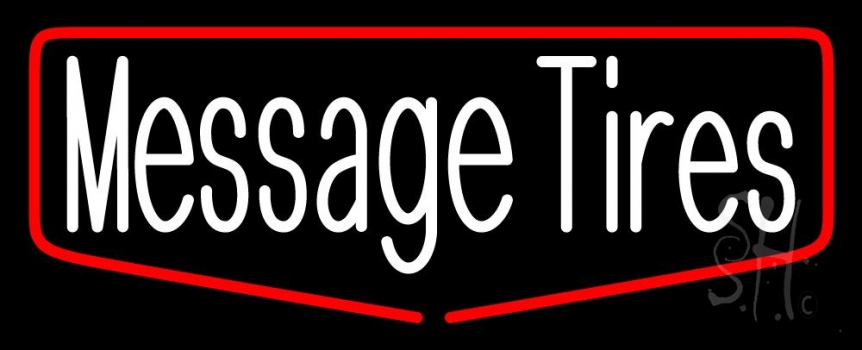 Custom Tires Block Neon Sign