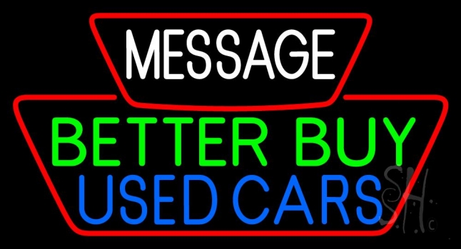 Custom Used Cars 1 Neon Sign