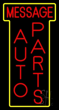 Custom Vertical Auto Parts Neon Sign
