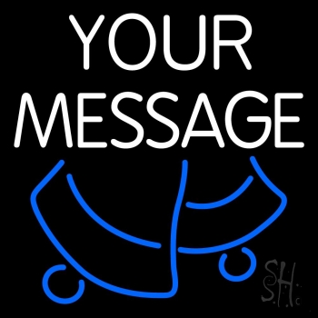 Custom Blue Wedding Bell Neon Sign