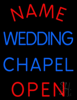 Custom Wedding Chapel Open Neon Sign