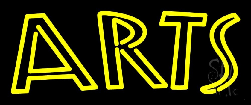 Double Storke Arts Neon Sign