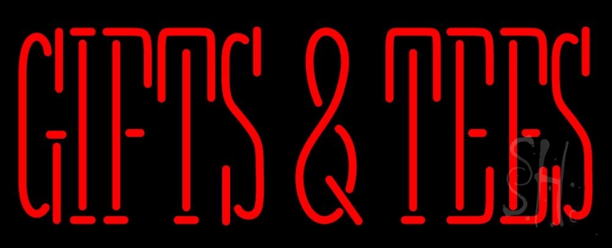 Gifts And Tees Red Neon Sign