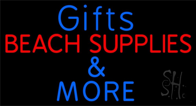 Gifts Blue Beach Supplies Neon Sign