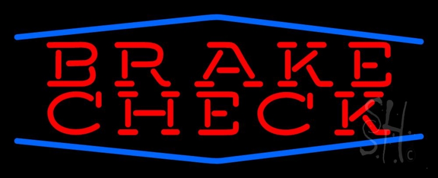 Red Brakes Blue Border Neon Sign