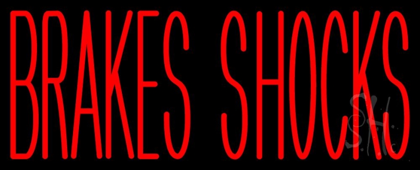 Red Brakes Shocks Neon Sign