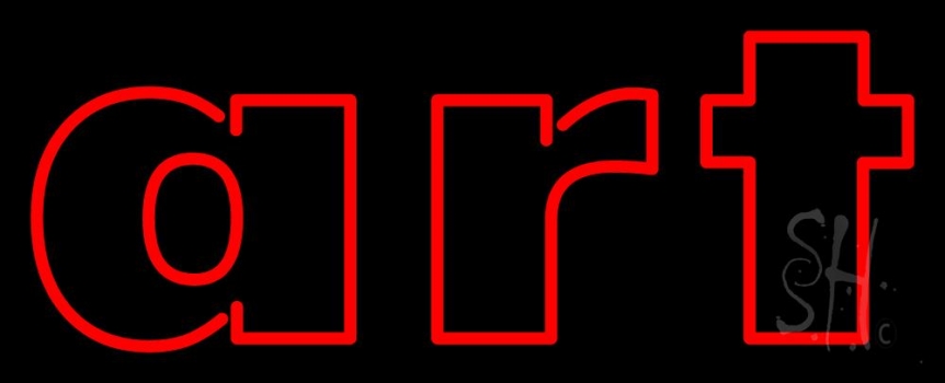 Red Double Stroke Art 1 Neon Sign