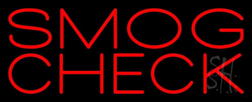 Red Smog Check 2 Neon Sign