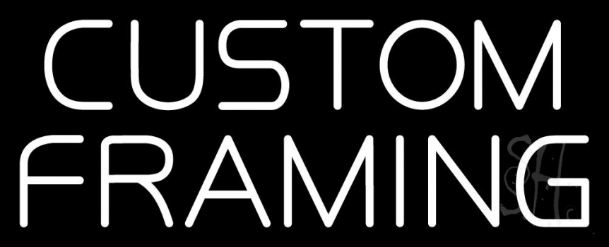 White Custom Framing Neon Sign