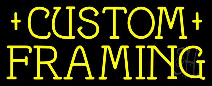 Yellow Custom Framing Neon Sign