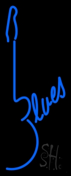 Blues Guitar 1 Neon Sign