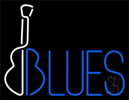 Blues With Guitar 1 Neon Sign