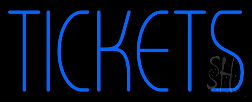 Blue Tickets Neon Sign