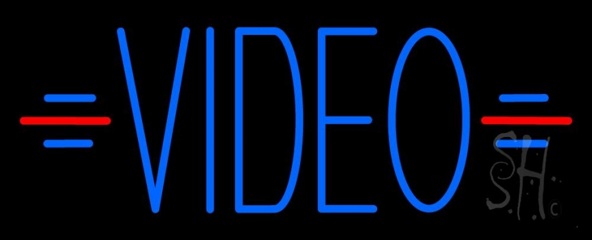 Blue Video Neon Sign