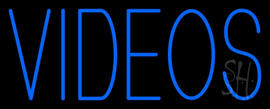 Blue Videos Neon Sign