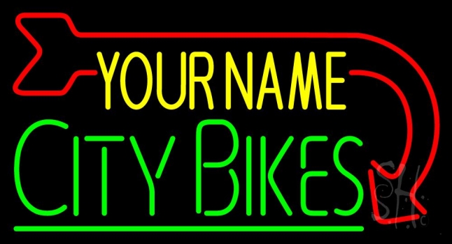 Custom Bikes Green Line Neon Sign
