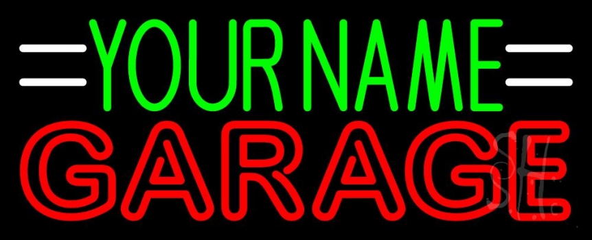 Custom Double Stroke Garage 1 Neon Sign