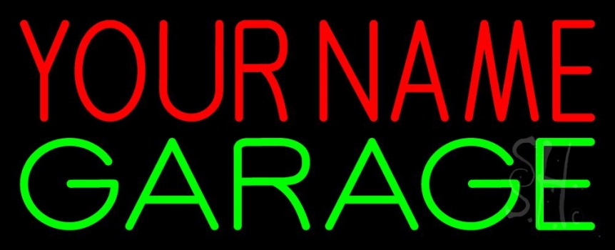 Custom Green Garage 2 Neon Sign