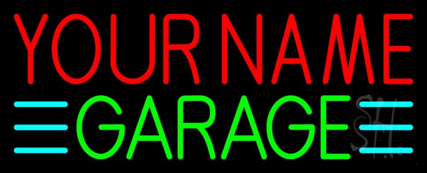 Custom Green Garage Neon Sign