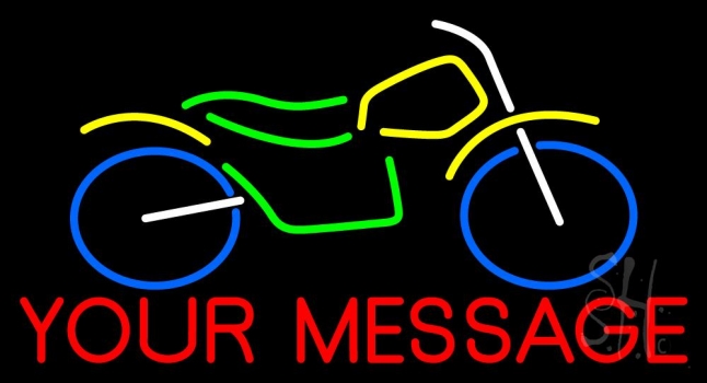 Custom Motorcycle 1 Neon Sign