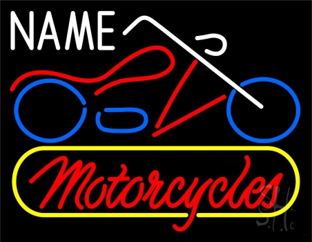 Custom Motorcycles 2 Neon Sign