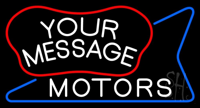 Custom Motors Block Neon Sign