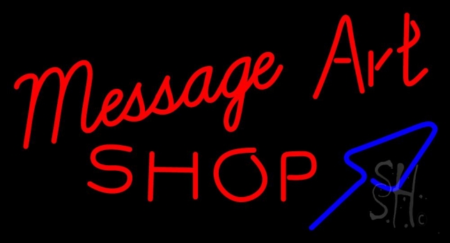 Custom Red Art Shop Neon Sign