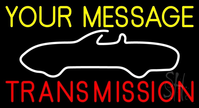 Custom Red Transmission Block 1 Neon Sign
