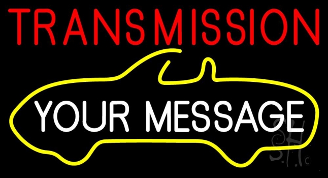 Custom Red Transmission Block 2 Neon Sign