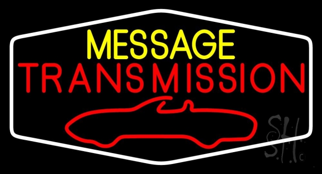 Custom Red Transmission Block Neon Sign