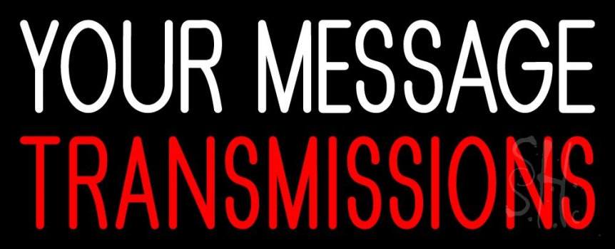 Custom Red Transmissions 2 Neon Sign