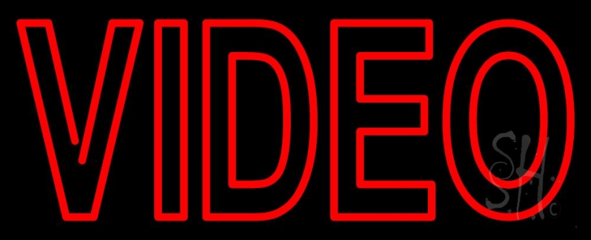 Double Stroke Video Neon Sign