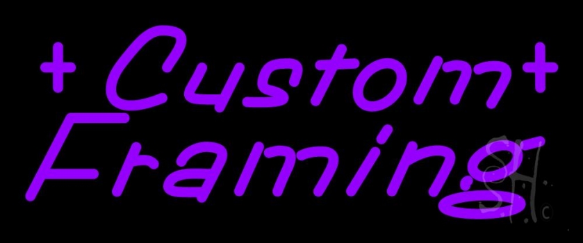 Purple Custom Framing 1 Neon Sign