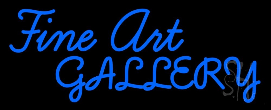 Script Letters Fine Art Gallery Neon Sign