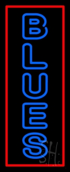 Vertical Blues Neon Sign
