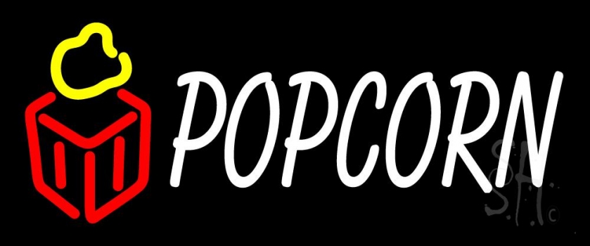 White Popcorn Neon Sign