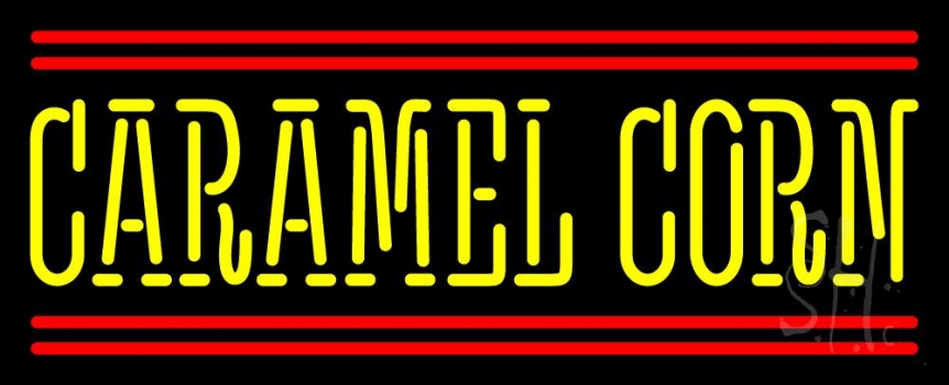 Yellow Caramel Corn Neon Sign