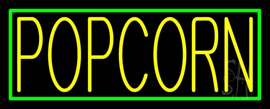 Yellow Popcorn Neon Sign
