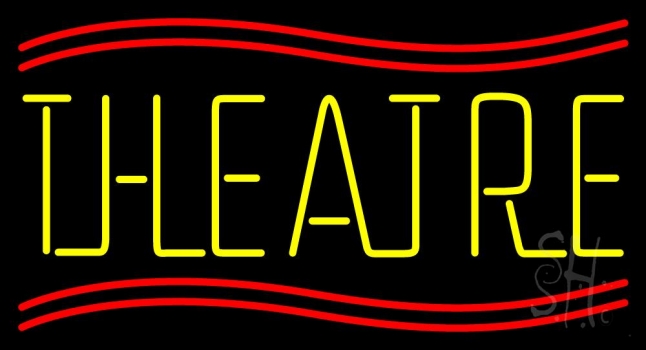 Yellow Theatre Block Neon Sign