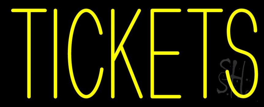 Yellow Tickets Neon Sign | Movies Neon Signs | Neon Light