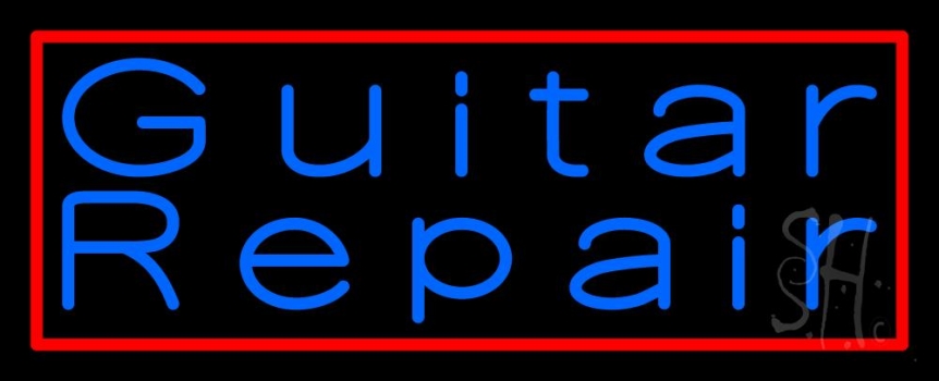 Blue Guitar Repair 3 Neon Sign