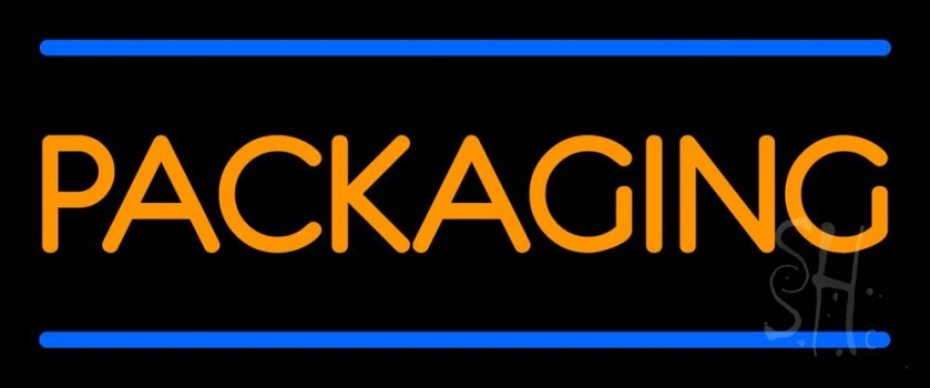 Blue Line Packaging Neon Sign