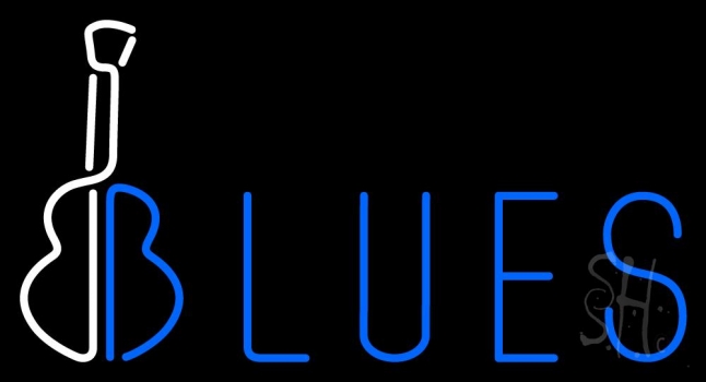 Blues With Guitar Neon Sign
