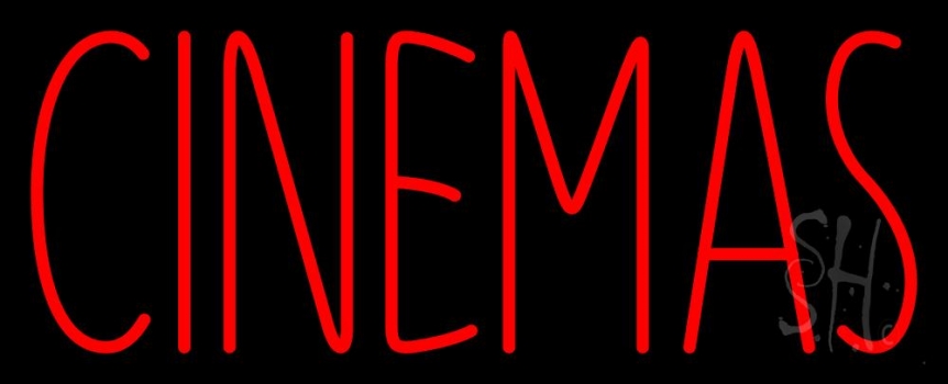 Cinemas Red Neon Sign