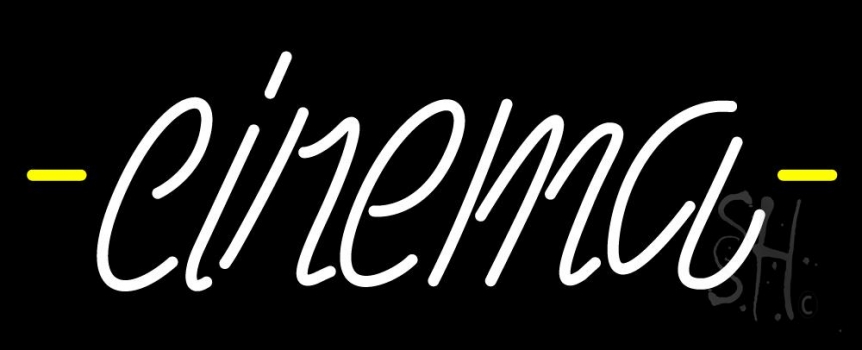 Cinema White Neon Sign