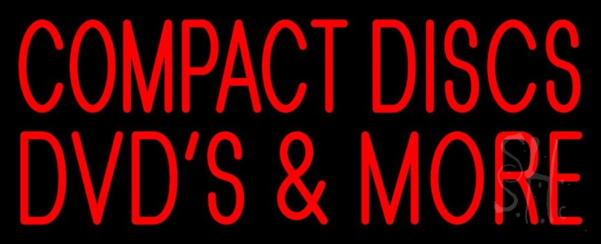 Compact Disc Dvds More 2 Neon Sign