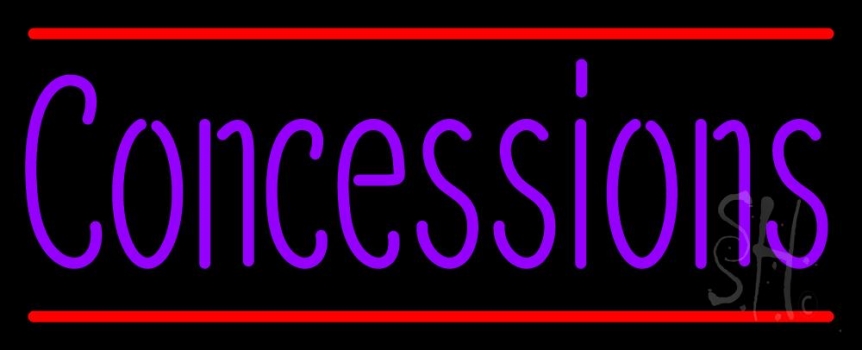 Concessions Red Line Neon Sign
