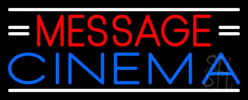 Custom Blue Cinemas Block Neon Sign