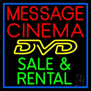 Custom Cinema Blue Border Neon Sign